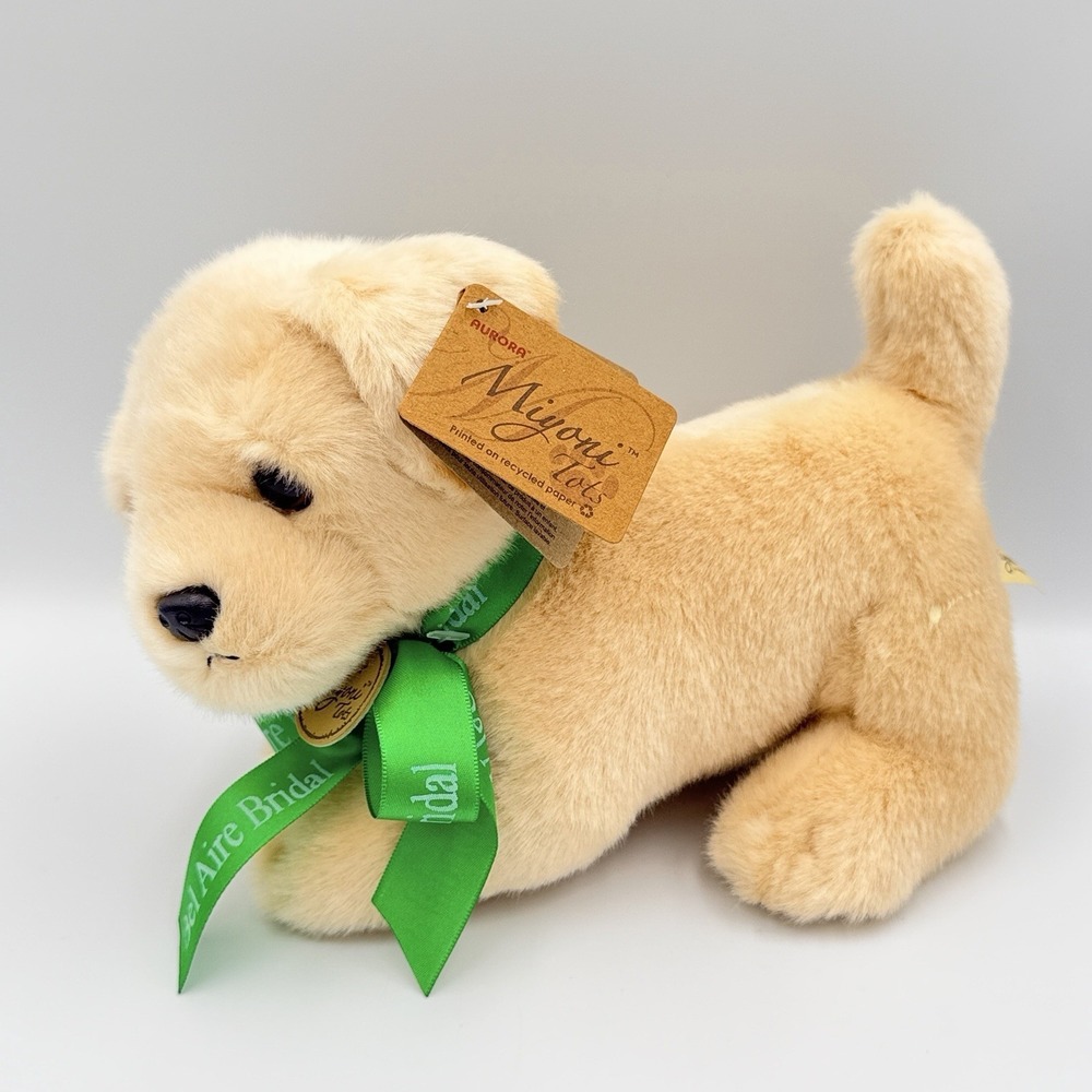 Aurora Miyoni Tots Yellow Lab Puppy Plush 12" Soft Stuffed‎ Dog Toy Bel Aire
